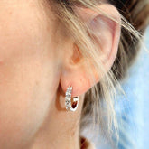 Hearts On Fire Small Mini Hoop Earrings - Dracakis Jewellers